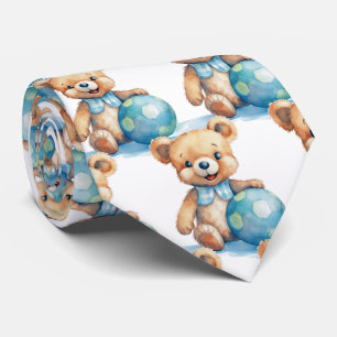 Blue Teddy Bear Krawatte