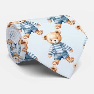 Blue Teddy Bear Krawatte