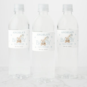 Blue Teddy Bear Water Flasche Etikett