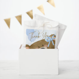 Blue Teddy wir können frühzeitig abwarten Baby Dus Geschenktütchen