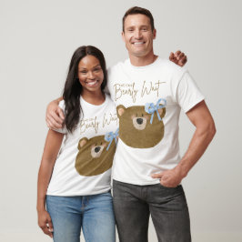 Blue Teddy wir können frühzeitig abwarten Baby Dus T-Shirt
