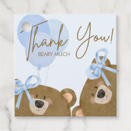 Blue Teddy wir können frühzeitig abwarten Twins Ba Geschenkanhänger