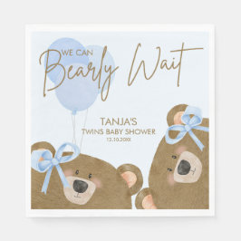 Blue Teddy wir können frühzeitig abwarten Twins Ba Serviette