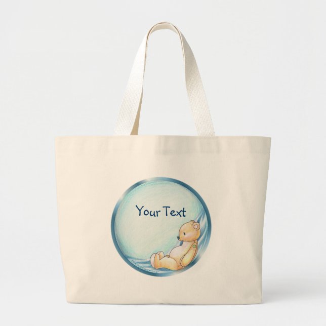Blue Teddybear Bag Jumbo Stoffbeutel (Vorne)