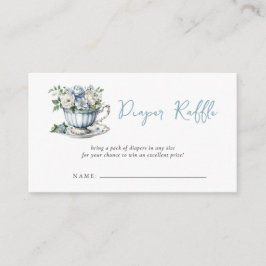 Blue Tee Party Boy Babydusche Windelwindeln Begleitkarte
