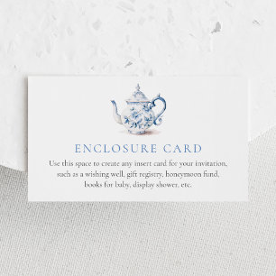 Blue Tee Party Custom Enclosure Card Begleitkarte