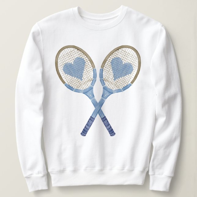 Blue Tennis Rackets mit Herz-Sweatshirt Sweatshirt (Design vorne)