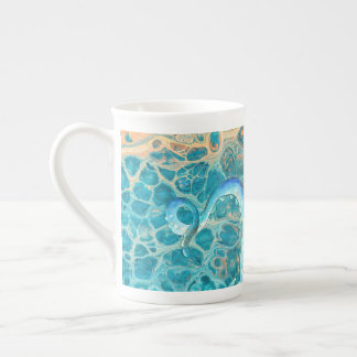 Blue Tentacles Octopus Kraken Abstrakte Aquamarine Prozellantasse