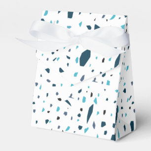 Blue Terazzo Pattern Geschenkschachtel