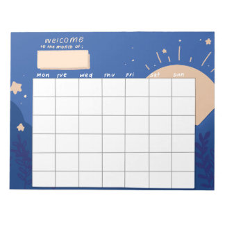 Blue Termin Notepad Notizblock
