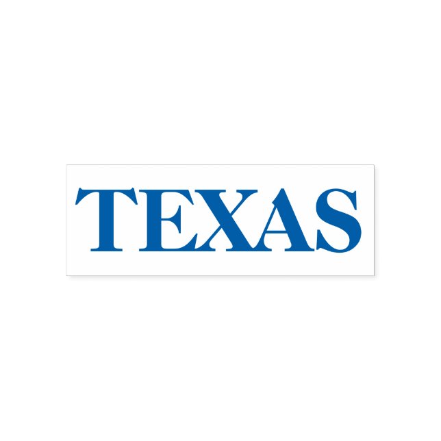 Blue Texas Staat mit der Bezeichnung "Selbstfarbig Permastempel (Design)