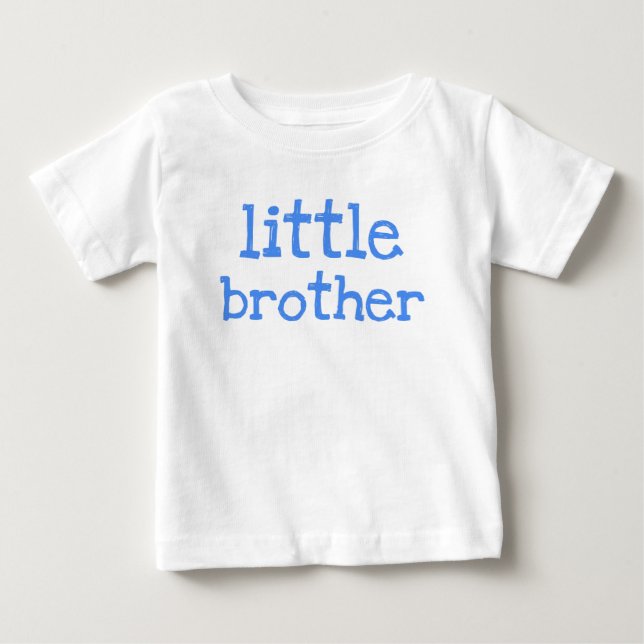 Blue Text Little Brother Baby T-shirt (Vorderseite)