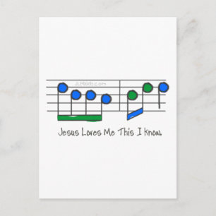 Blue Texte Postkarte