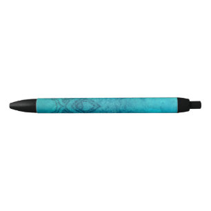 Blue Textured Lotus Kugelschreiber