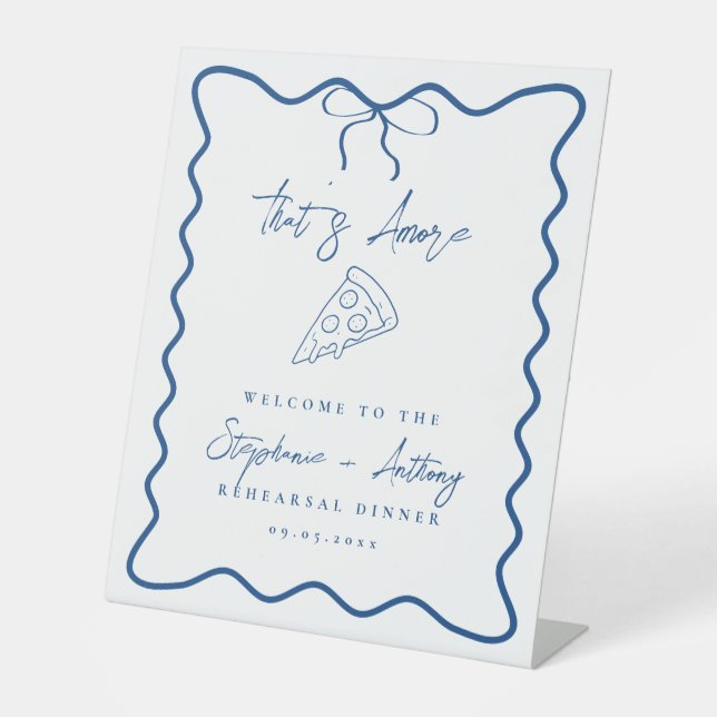 Blue That's Amore Pizza Probe Dinner Sockelschild (Vorderseite)