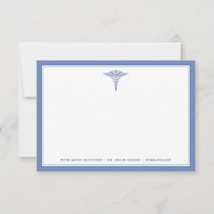 Blue Theme Flache Mitteilungskarte
