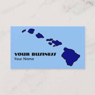 Blue thème Hawaii îles cartes de visite personnali