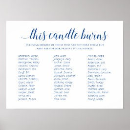 Blue This Candle Burns Class Wiedersehen Memorial Poster