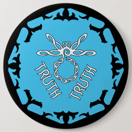 Blue Throat Chakra "Truth" Dragonfly Button