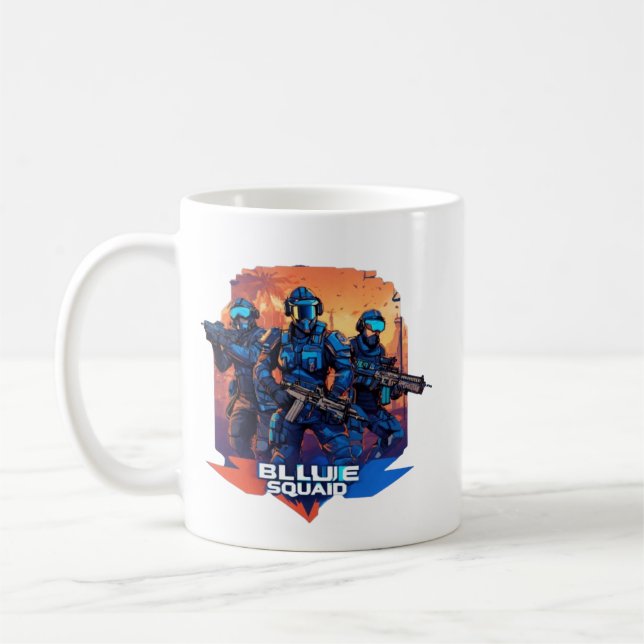 Blue Thunder Squad Tasse - Power Up Your Gaming Se (Links)
