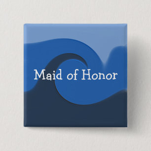 "Blue Tide" - Trauzeugin Button