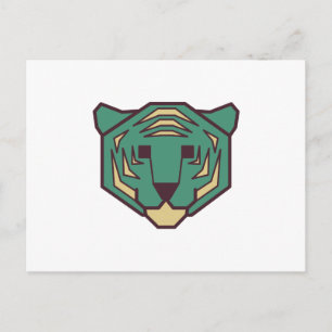 Blue Tiger Head Postkarte