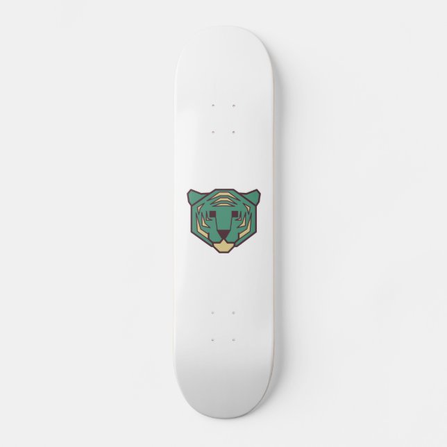 Blue Tiger Head Skateboard (Vorderseite)