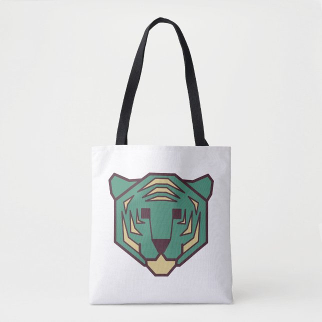 Blue Tiger Head Tasche (Vorderseite)