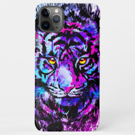Blue Tiger iPhone Case - Lila Tiger-Gesicht iPhone 11Pro Max Hülle