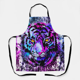 Blue Tiger Schürze - Tiger Zeichnend