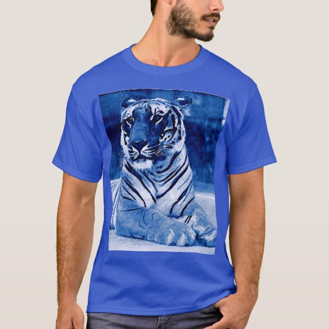 Blue Tiger T-Shirt (Vorderseite)
