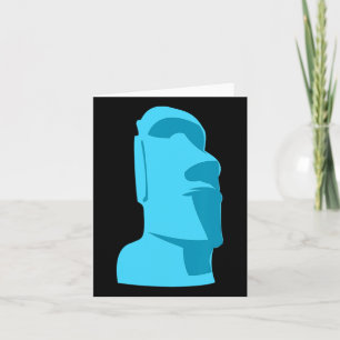 Blue Tiki Moai Osterinsel Hawaiian Luau Geschenk Karte