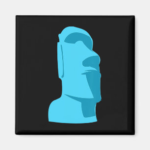Blue Tiki Moai Osterinsel Hawaiian Luau Geschenk Magnet