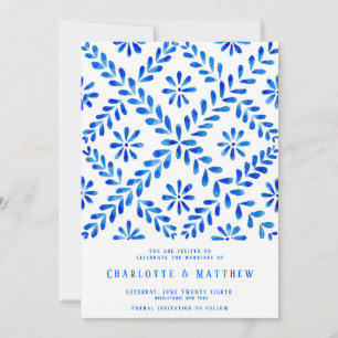 Blue Tile Beach Summer Wedge Save The Date