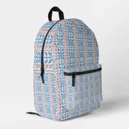 Blue Tile Bedruckter Rucksack