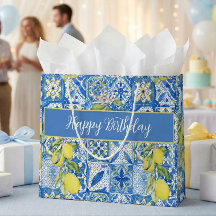 Blue Tile French Country Lemon Pattern Name