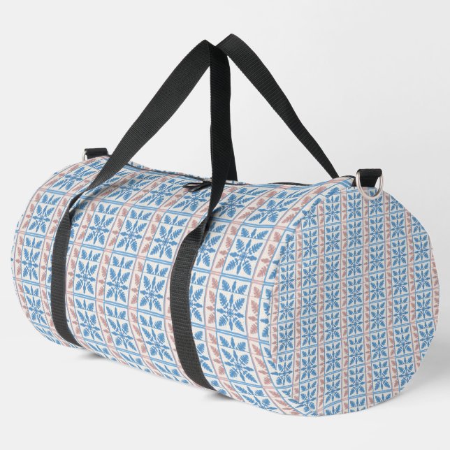 Blue Tile Large Duffle Bag (Linke Ecke)