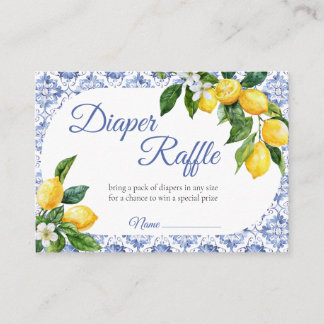 Blue Tile Lemon Diaper Raffel Begleitkarte