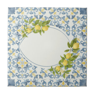 Blue Tile Lemon Fliese