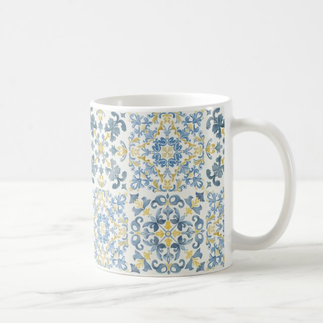 Blue Tile Lemon Kaffeetasse (Rechts)