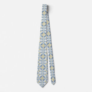Blue Tile Lemon Krawatte