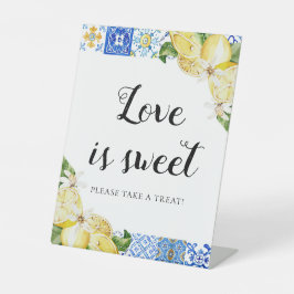 Blue Tile Lemons Liebe ist Sweet Leckerei Gunst Si Sockelschild