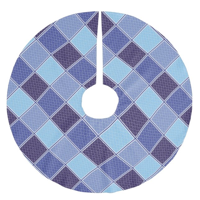 BLUE TILE POLYESTER WEIHNACHTSBAUMDECKE (Vorderseite)
