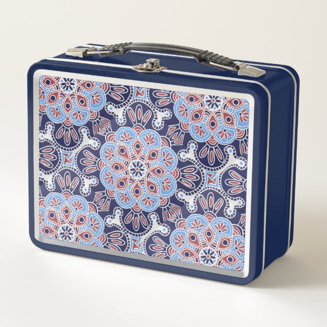 Blue tile Print Lunch Box (Vorderseite)