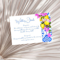 Blue Tiles Bougainvillea Zitronen Hochzeit