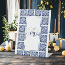 Blue Tiles Gifts Cards Mediterranes Brautparty