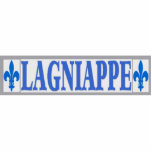 Blue Tiles Lagniappe Freistehende Fotoskulptur<br><div class="desc">New Orleans Blue Tiles Sign Blue Tiles Lagniappe</div>