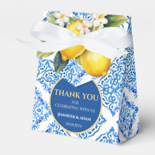 Blue Tiles Lemon Amalfi Wedding Danke Bag Geschenkschachtel