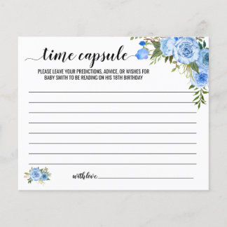 Blue Time capsule conseil pour carte bilingue bébé