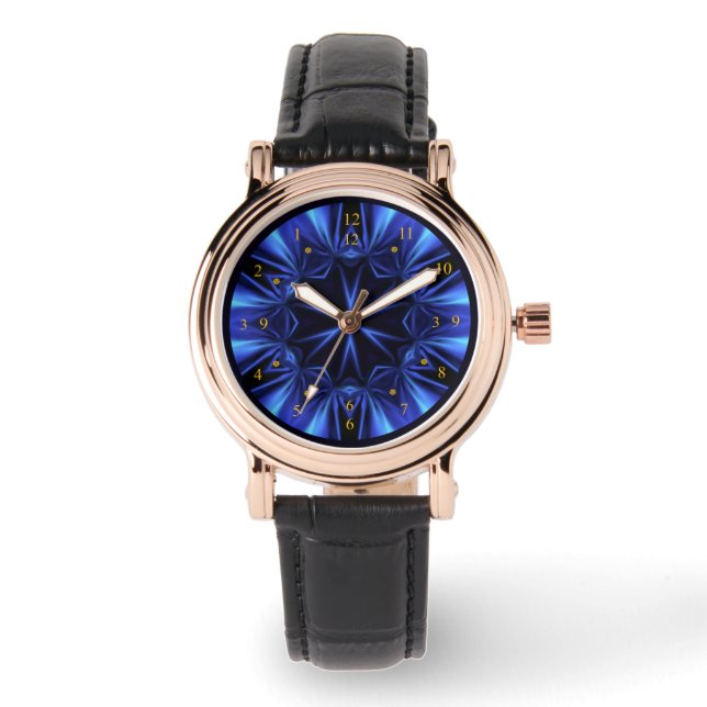 Blue Time Warp V1 ~ Time Machine ~ Watch Armbanduhr (Vorderseite)